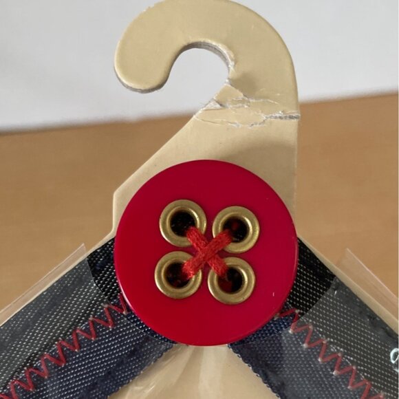 Lindsay Phillips SwitchFlops Strap Heidi Sz L 9 10 11 Blue Denim w Red Accents - Picture 3 of 6